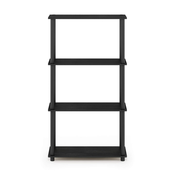 Furinno Turn-N-Tube 5-Tier Multipurpose Shelf / Display Rack / Storage Shelf / Bookshelf, Classic Tubes, Sonoma Oak/White 5-Tier Classic Tube