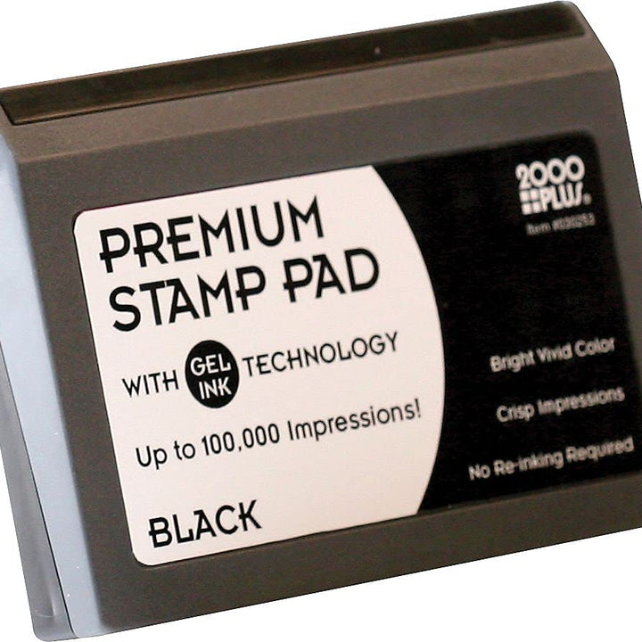 Cosco 2000 Plus® Gel Stamp Pad, 2-3/4" x 4-1/4", Black (030253)