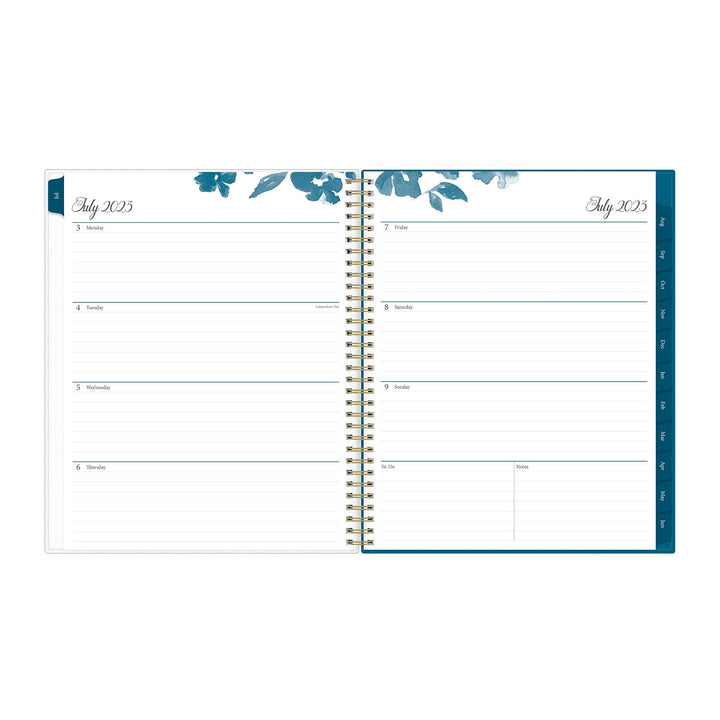 Blue Sky 2023-2024 Academic Year Weekly and Monthly Planner, 8.5" x 11", Frosted Flexible Cover, Wirebound, Bakah Blue (131951-A24) 8.5" x 11" Old Version