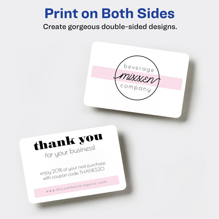 Avery Postcards with Rounded Corners and Sure Feed Technology, 3.5" x 5", Matte White, 100 Total, Laser/Inkjet Printable Cards (5625) Matte White, Rounded Corners