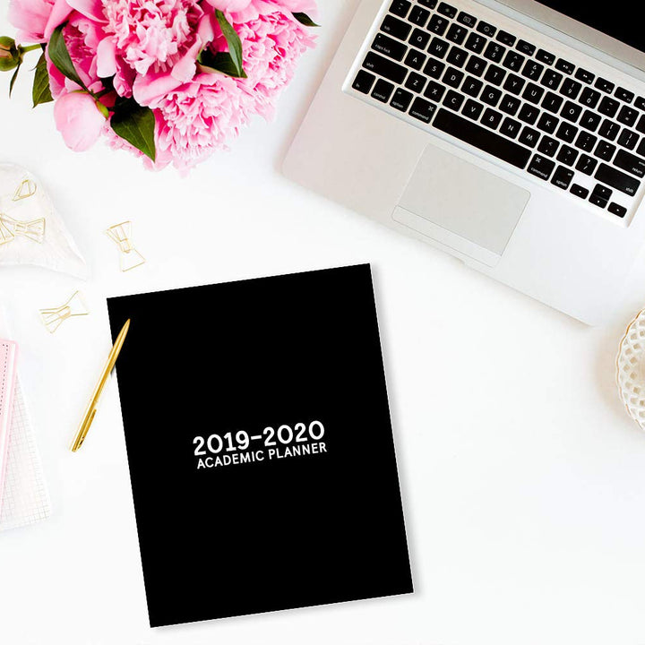 2019-2020 Academic Planner: August 1, 2019 to July 31, 2020: Weekly & Monthly View Planner, Organizer & Diary for Students & Teachers: Plain Simple Black 5761