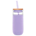 Ello Devon Glass Tumbler with Silicone Sleeve Lilac