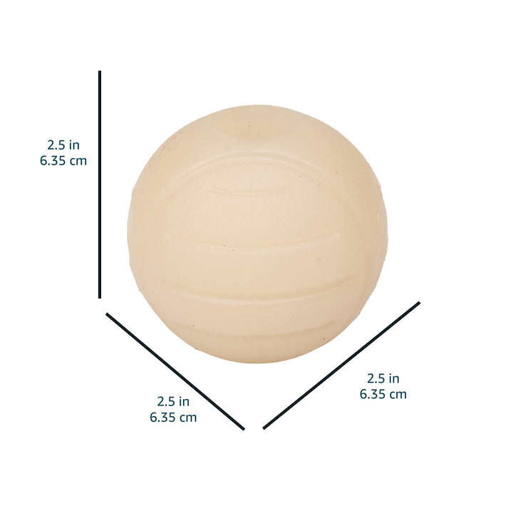 Basics Glow Toy Dog Balls, 2.5-Inch, 3-Pack, Beige Glow Balls (Pack of 3) 2.5 inch