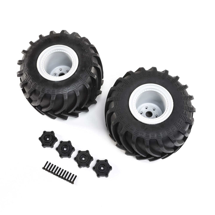 Losi Mounted Monster Truck Tires L/R LMT LOS43034 RC Tire