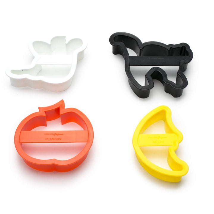 Fox Run Halloween Cookie Cutter Set, 4 Piece, 4 inch, Orange, Black, Yellow, White