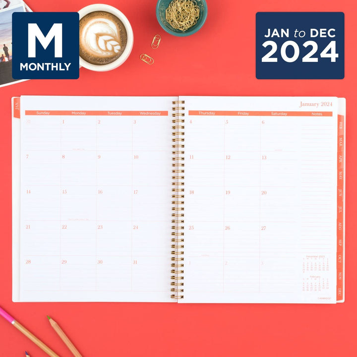 Cambridge 2024 Weekly & Monthly Planner, 8-1/2" x 11", Large, Rita (1678-905-24)