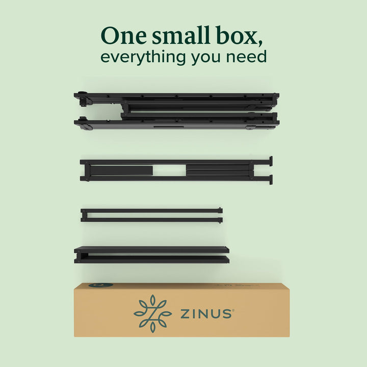 ZINUS Rumi 14in Easy SmartBase® Mattress Foundation, Sturdy Metal Bed Frame, No Box Spring Needed, Eco Friendly Packaging, Full Black Basic Assembly