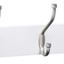 Basics Rectangular Wall-Mounted Farmhouse Coat Rack, 5 Hooks, White 5 Hook Single