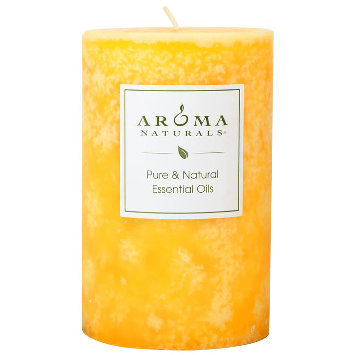 Aroma Naturals Holiday Juniper, Spruce and Basil Essential Oil Pillar Candle, Fresh Forest, 3 inch x 3.5 inch Juniper, Spruce & Basil 3" x 3.5" Pillar