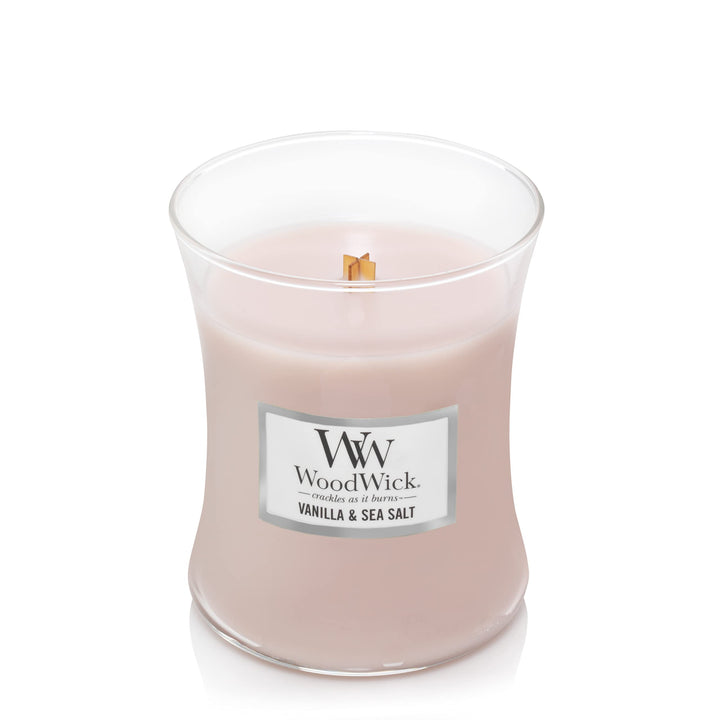 WoodWick Lavender Spa Large Hourglass Candle & Vanilla & Sea Salt Medium Hourglass Candle, 9.7 oz.