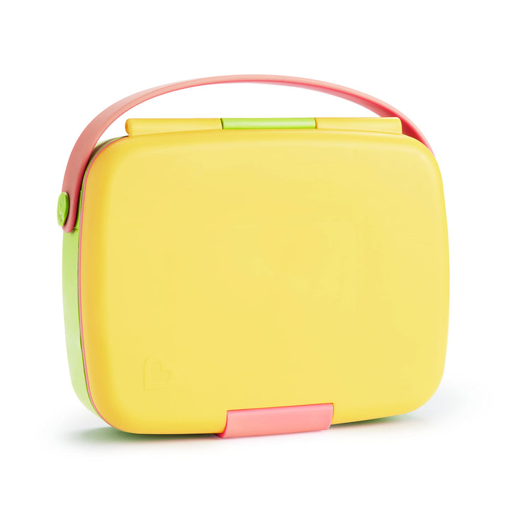 Munchkin® Lunch™ Bento Box for Kids, Includes Utensils, Yellow Solid