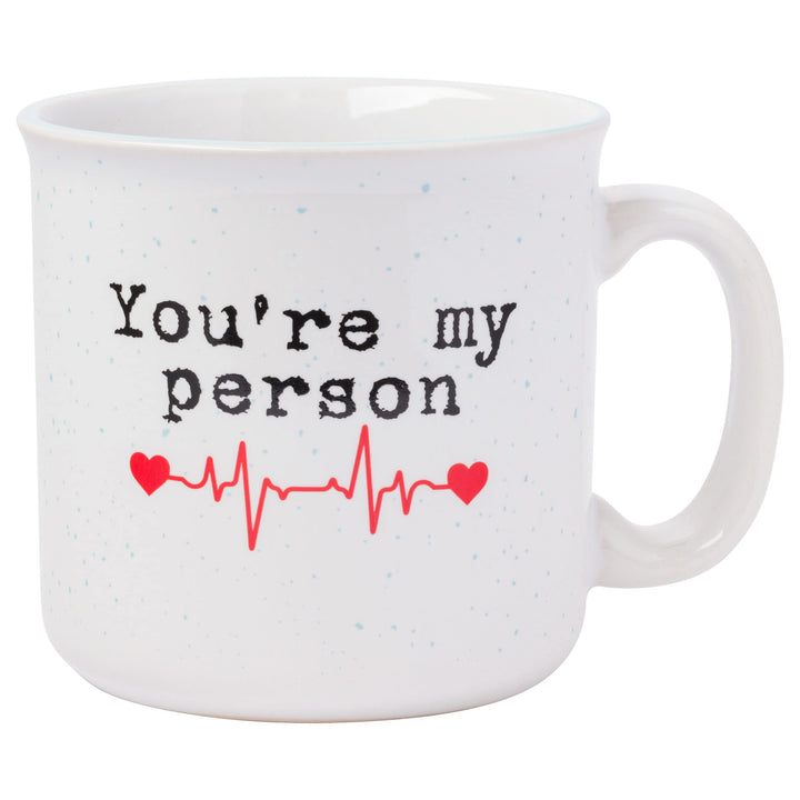 Silver Buffalo Grey's Anatomy You're My Person Ceramic Camper Mug, 20 Ounces