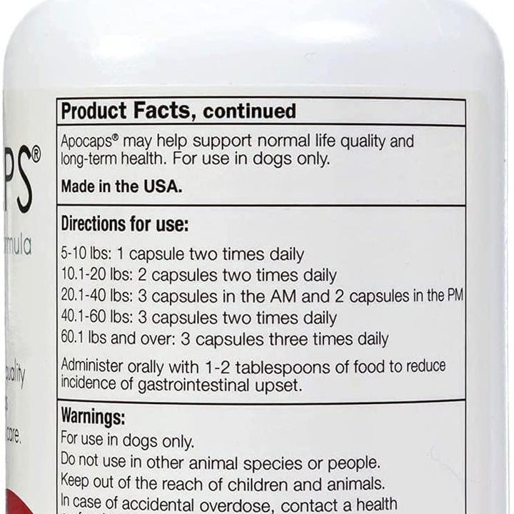 Apocaps CX Apoptogen Formula for Dogs , 90 Count (Pack of 1)