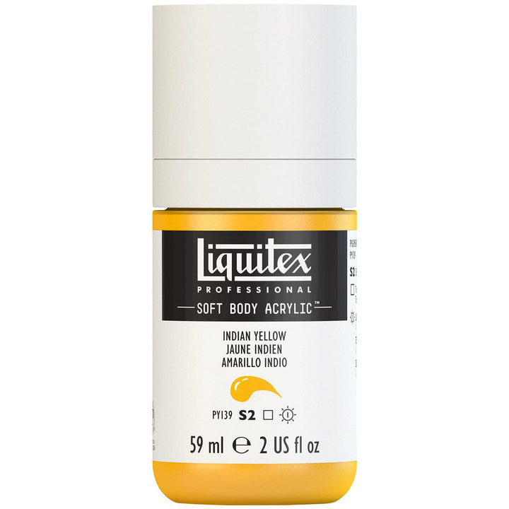 Liquitex Professional Soft Body Acrylic Paint, 59ml (2-oz) Bottle, Indian Yellow 2-oz Bottle