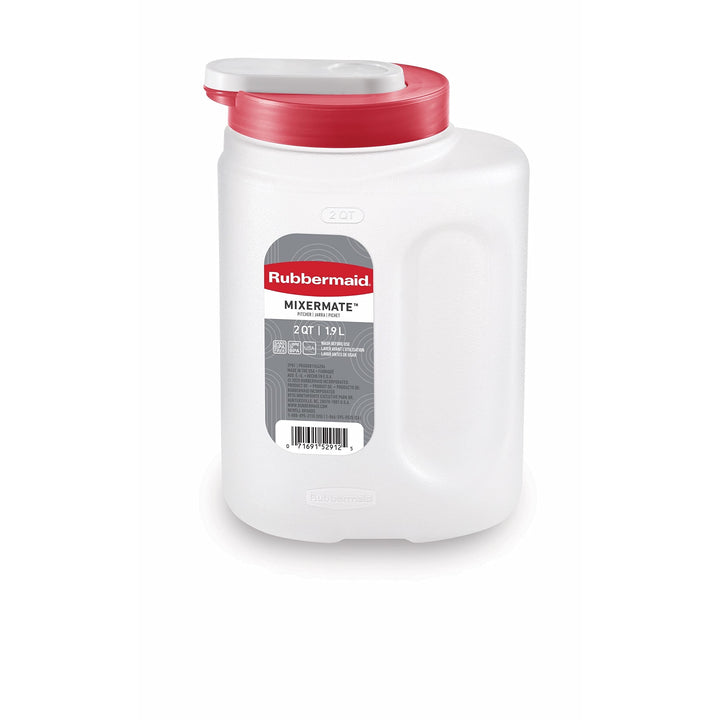 Rubbermaid® 2122603 Mixermate™ Leak-Resistant Pitcher, 2 Quart 32 Fl Oz (Pack of 1)