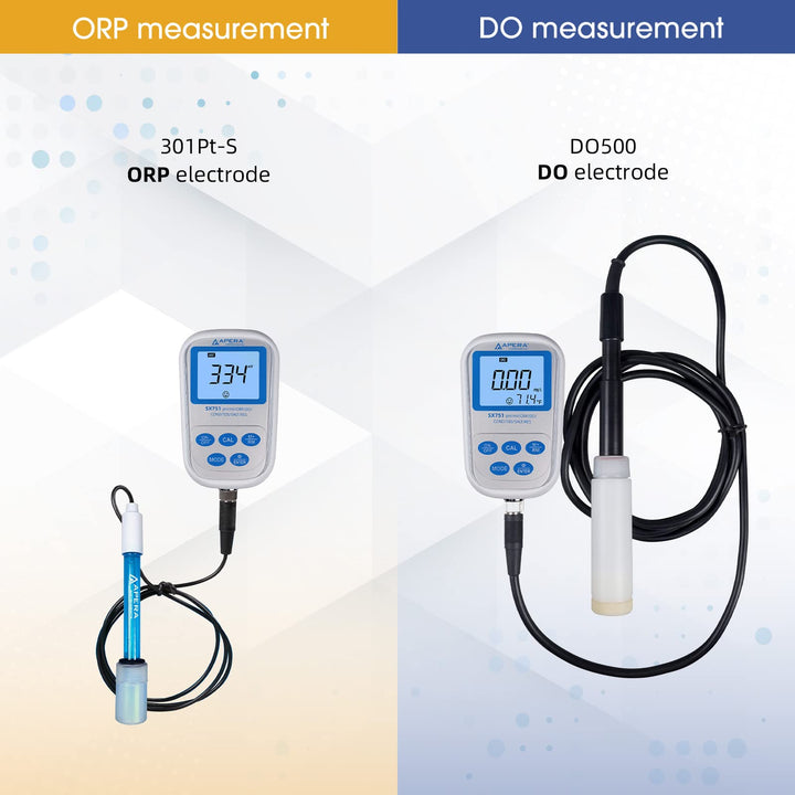 Apera Instruments SX751 pH/ORP/DO/Conductivity/TDS/Salinity/Resistivity/Portable Handheld Multiparameter Meter Kit, Silver pH/Conductivity/DO/ORP