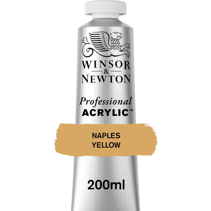 Winsor & Newton Professional Acrylic Paint, 200ml (6.75-oz) Tube, Naples Yellow 6.75-oz Tube