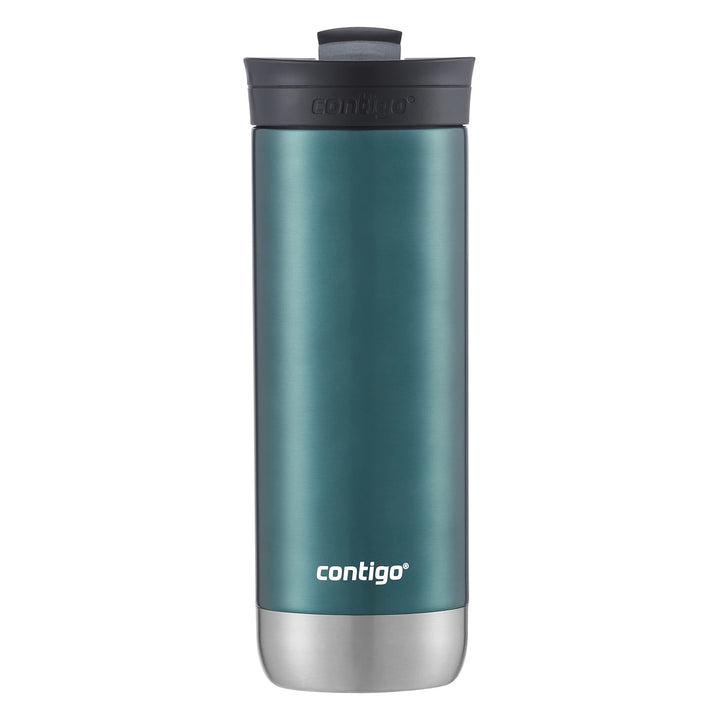 Contigo Huron Vacuum-Insulated Stainless Steel Travel Mug with Leak-Proof Lid, Keeps Drinks Hot or Cold for Hours, Fits Most Cup Holders and Brewers, 20oz 2-Pack, Spirulina & Polished Concrete 20oz 2 Pack