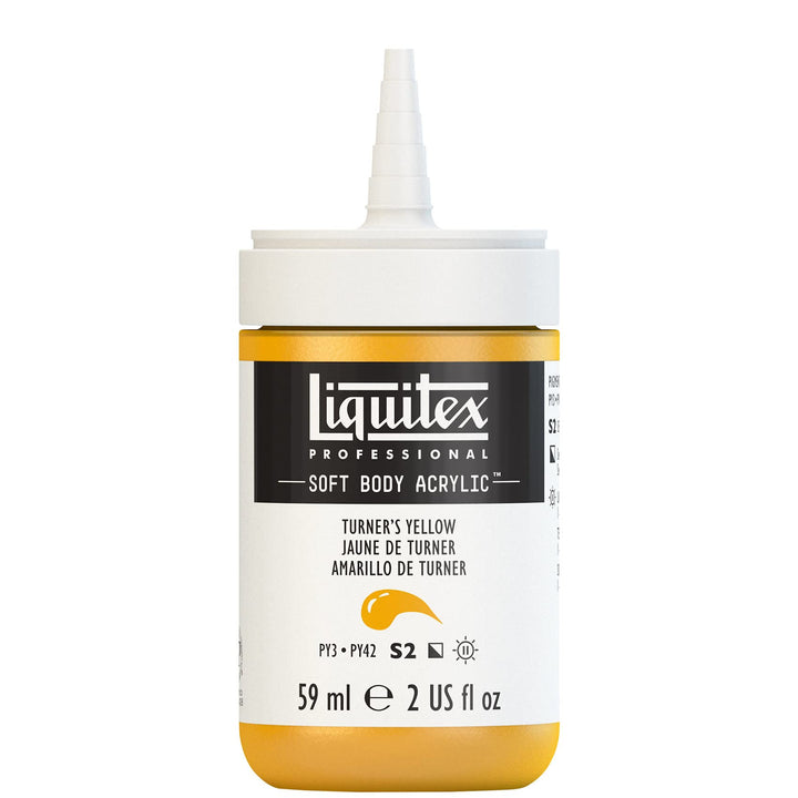 Liquitex Professional Soft Body Acrylic Paint, 59ml (2-oz) Bottle, Turner's Yellow 2-oz Bottle