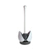 Clorox Toilet Plunger with Hideaway Storage Caddy, 6.5” x 6.5” x 19.5”, White/Gray 1-Pack