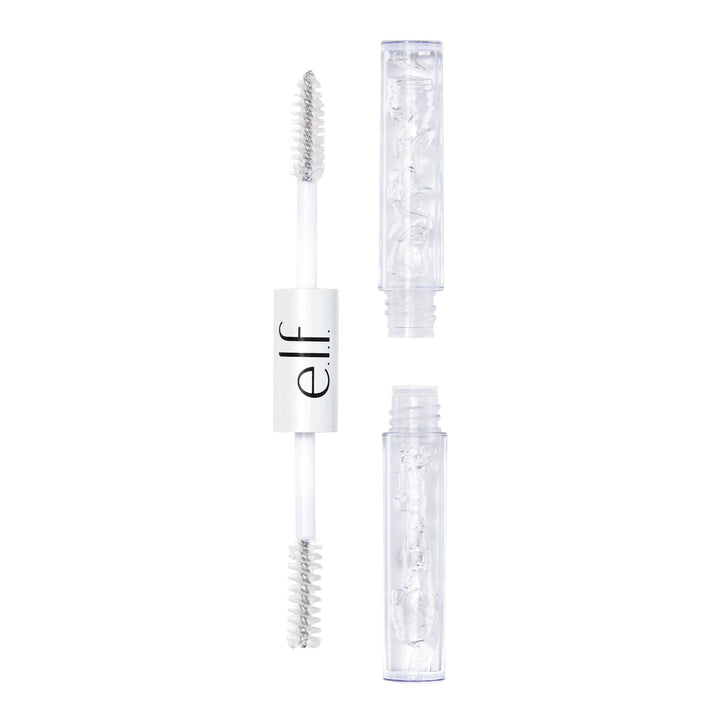 e.l.f. Clear Brow & Lash Mascara, Dual-Sided Brushable Clear Gel For Groomed Brows & Eyelashes, Long-Wear Conditioning Formula, Vegan & Cruelty-Free