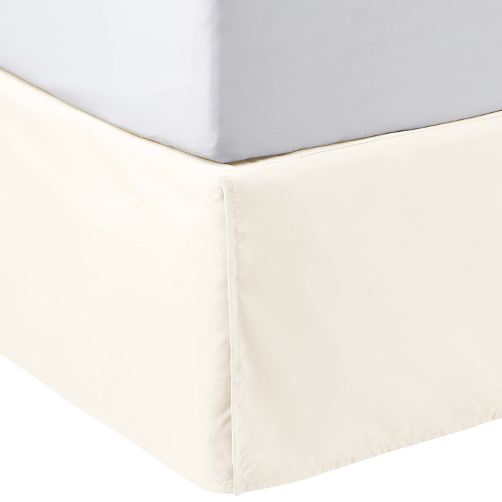 Basics Lightweight Pleated Bed Skirt, Queen, Off White