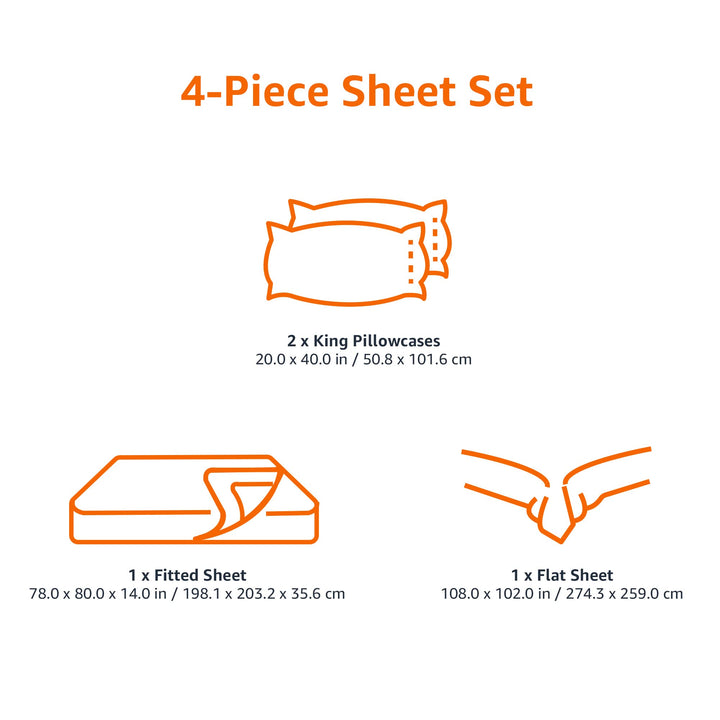 Basics Lightweight Super Soft Easy Care Microfiber 3 Piece Sheet Set with 14" Deep Pockets, Twin, Gray Arrows, Printed