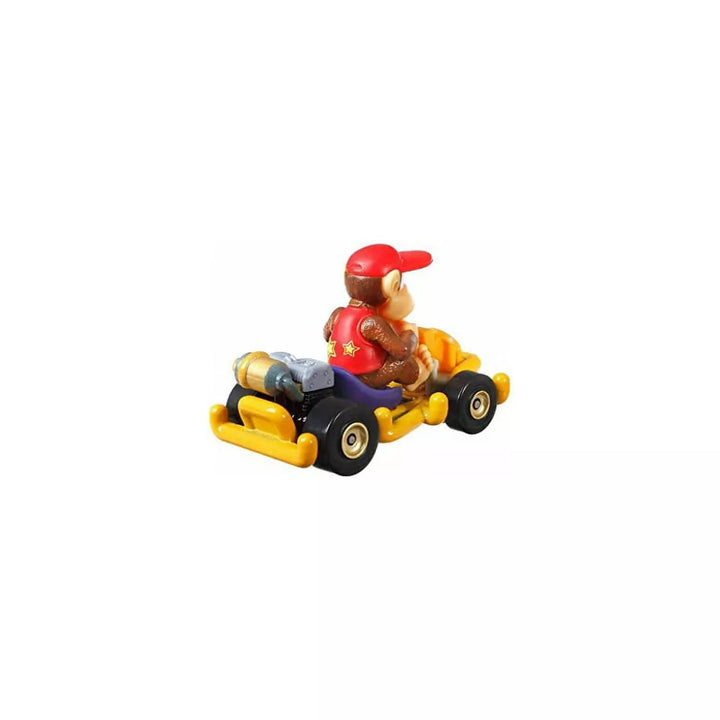 Hot Wheels Mario Kart 1:64 Scale Diddy Kong Pipe Frame, Collectible Vehicle