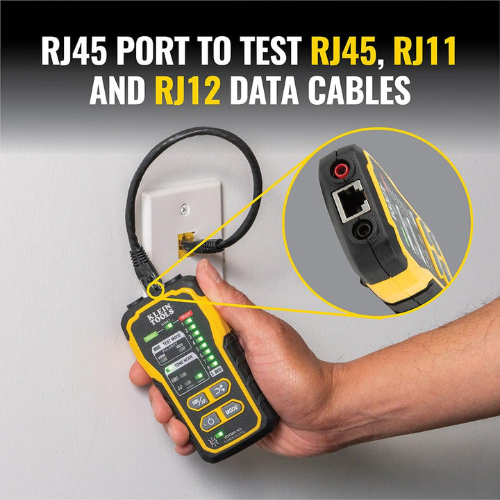 Klein Tools VDV500-920 Wire Tracer Tone Generator and Probe Kit Continuity Tester for Ethernet, Internet, Telephone, Speaker, Coax, Video, and Data Cables, RJ45, RJ11, RJ12 Digital and Analog