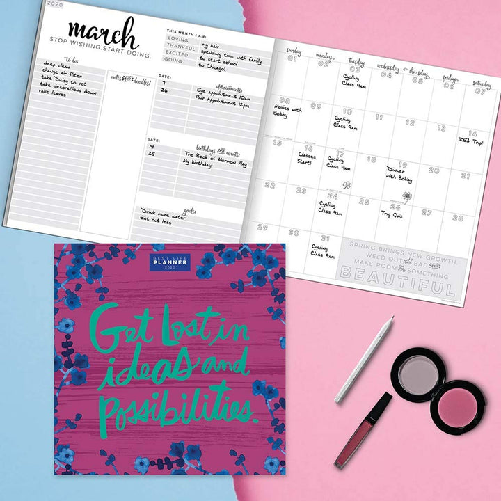 2020 Get Lost Best Life Large Monthly Goal and Reflection Oversized Desk Planner