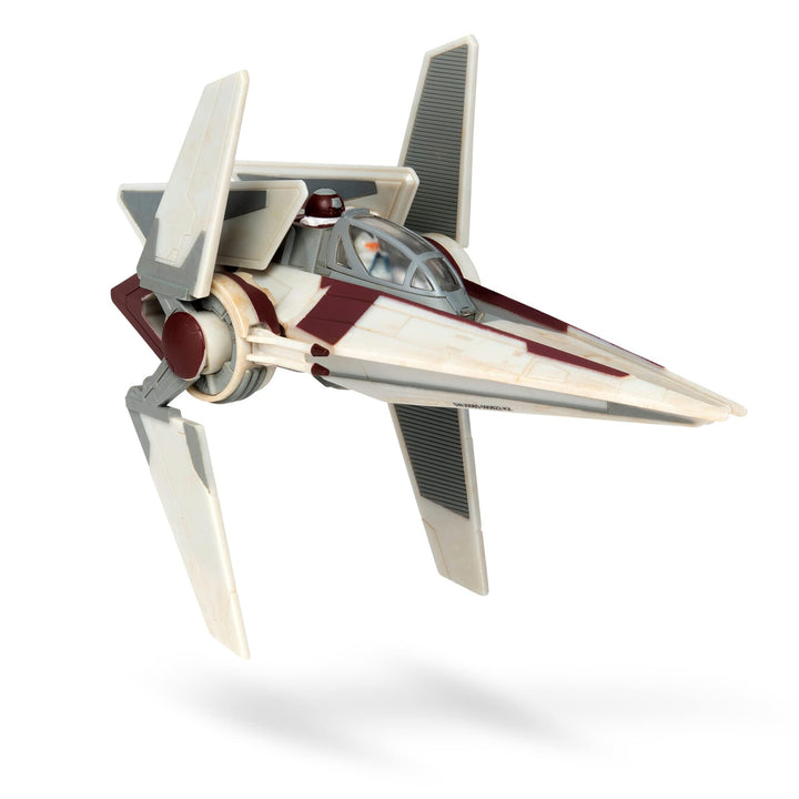 STAR WARS Micro Galaxy Squadron V-Wing Starfighter - 3-Inch Light Armor Class Vehicle with Two 1-Inch Micro Figure Accessories