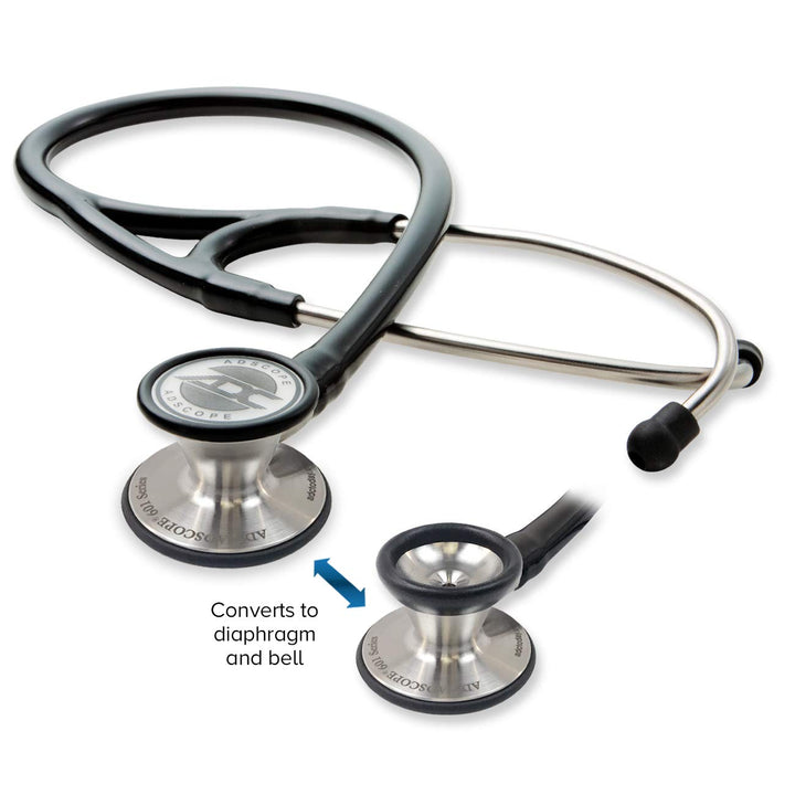 ADC Adscope Model 601 Convertible Cardiology Stethoscope with Tunable AFD Technology for Adult and Pediatric Patients, Mirror/Dark Green Mirror Dark Green