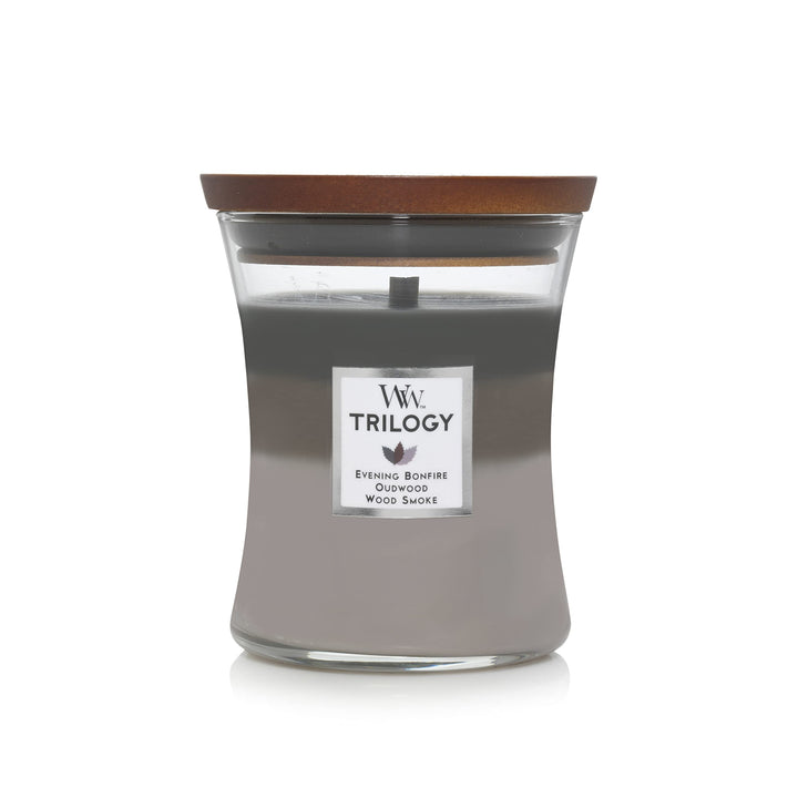 WoodWick Medium Hourglass Candle, Shoreline - Premium Soy Blend Wax, Pluswick Innovation Wood Wick & Medium Hourglass Candle, Cozy Cabin - Premium Soy Blend Wax, Pluswick Innovation Wood Wick SHORELINE + CANDLE,92968