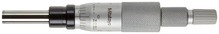 Mitutoyo 153-208 Micrometer Head, Non-Rotating Spindle, 0-1" Range, 0.0001" Graduation, +/-0.00015" Accuracy, Plain Thimble, Flat Face, Vernier (.0001") 0-1" 0.0001" +/-0.00015"