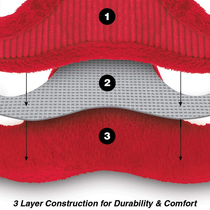 Voyager Step-In Plush Dog Harness – Soft Plush, Step In Vest Harness for Small and Medium Dogs by Best Pet Supplies - Harness (Red Corduroy), S (Chest: 14.5 - 16") Harness (Red Corduroy) S (Chest: 14.5 - 16")
