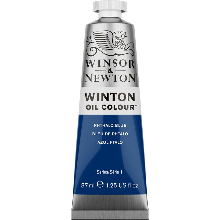 Winsor & Newton Winton Oil Color, 37ml (1.25-oz) Tube, Phthalo Blue 1.25-oz Tube