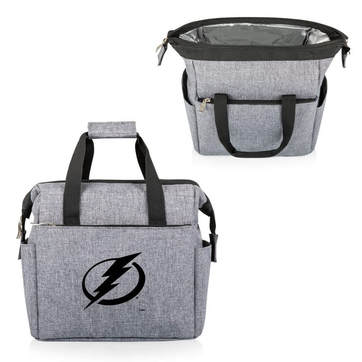 PICNIC TIME NHL Unisex-Adult NHL On the Go Lunch Cooler Tampa Bay Lightning One Size Heathered Gray