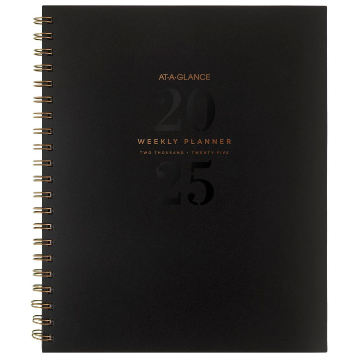 AT-A-GLANCE 2025 Planner, Weekly & Monthly, 8-1/2" x 11", Large, Signature Lite, Black (YP905L0525)