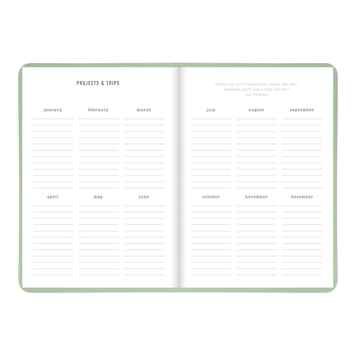 Letts Conscious Weekly/Monthly Planner, 12 Months, January to December, 2024, Sewn Binding, A5 Size, 8.25" x 5.875", Multilingual, Sage (C082396-24)