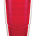 Tervis Clear & Colorful Tabletop Made in USA Double Walled Insulated Tumbler Travel Cup Keeps Drinks Cold & Hot, 24oz, Red