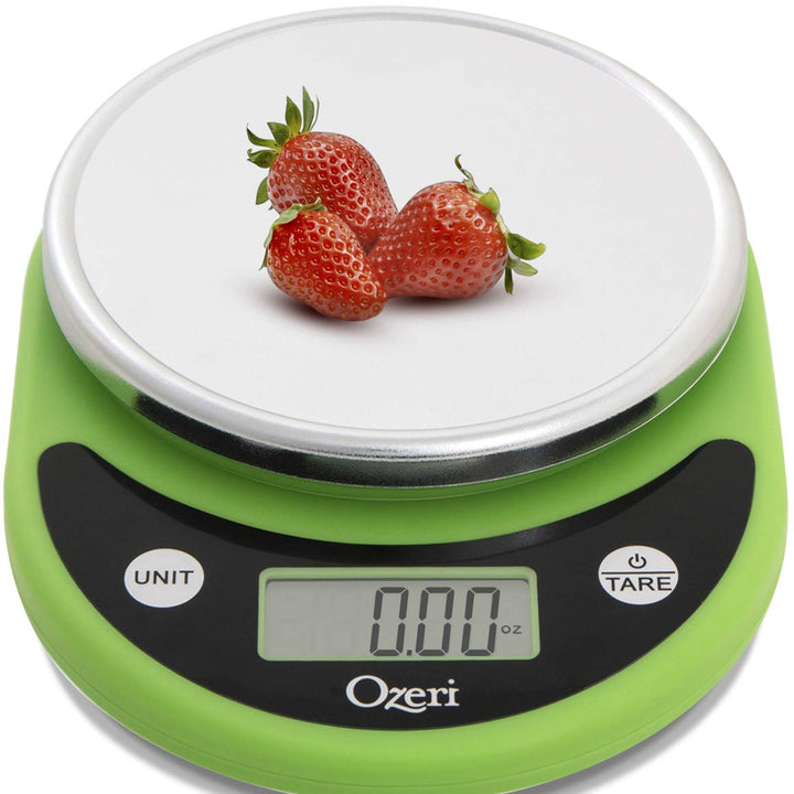 Ozeri Pronto Digital Multifunction Kitchen and Food Scale, Black on Lime