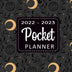 Witches Planner : Daily Weekly And Monthly 2022-2023 Pocket Planner ,Two Years Monthly and Weekly magical planner with Moon phases: With Tarot Moon ... Great Wicca Gift! Vintage Pentagram Cover