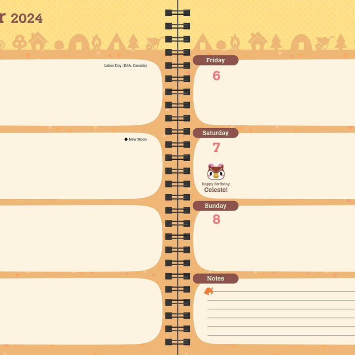 Animal Crossing: New Horizons 16-month September 2023–December 2024 Weekly/Monthly Planner