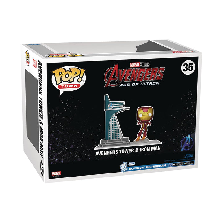 Pop! Town: Avengers: Age of Ultron - Avengers Tower with Iron Man (Glow-in-The-Dark) PX Vinyl Figure