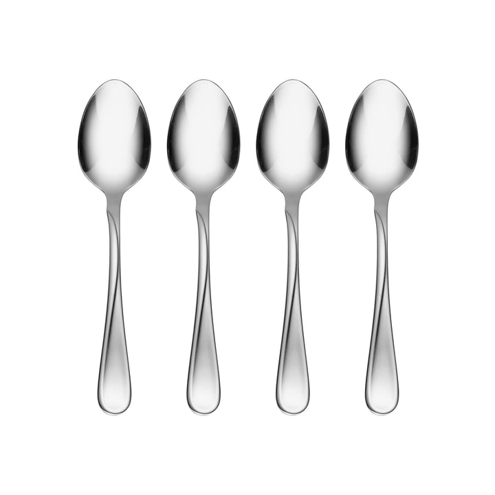 Oneida Flight Everyday Flatware Teaspoons 18/0 Stainless Steel, Set of 4, Silver