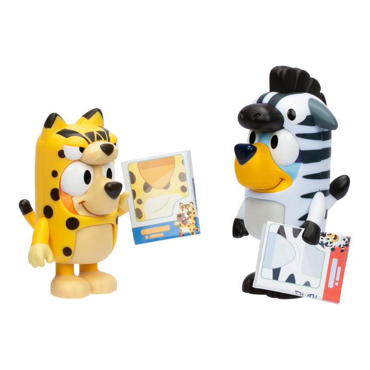 Bluey Figure 2-Pack - Animal Costumes, 2.5 Inch Figures with Accessories, Kids Can Recreate Their Favorite Moments from The Episode - Onesies