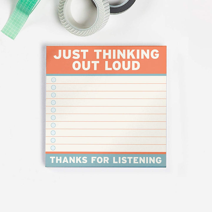 1-Count Knock Knock Thinking Out Loud Large Sticky Notes (4 x 4-inches) 1-Count