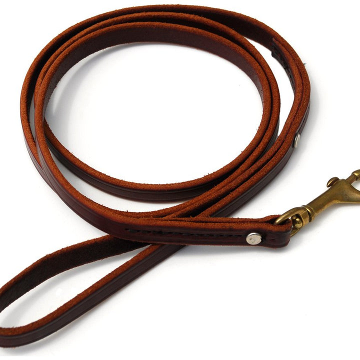Standard Leather Leash, 5-Feet x 1/2-Inch, Burgundy