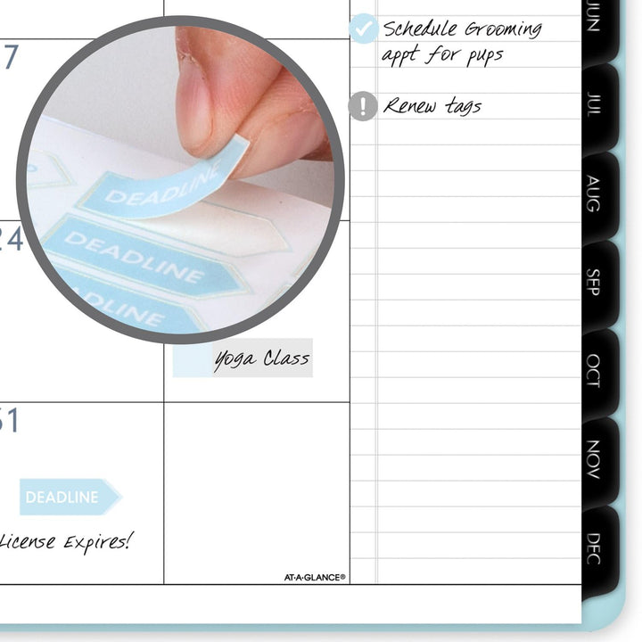 AT-A-GLANCE 2025 Planner, Weekly & Monthly, 8-1/4" x 11", Large, Contemporary Lite, Sky Blue (7095XL3825) 2025 New Edition