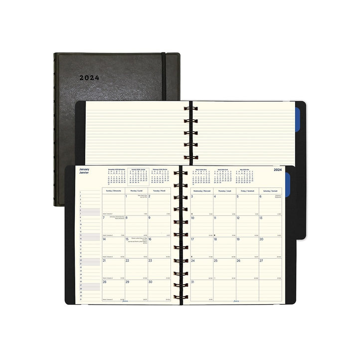 2024 Filofax 8.5-inch x 10.88-inch Academic & Calendar Monthly Planner, Black (C1811001)